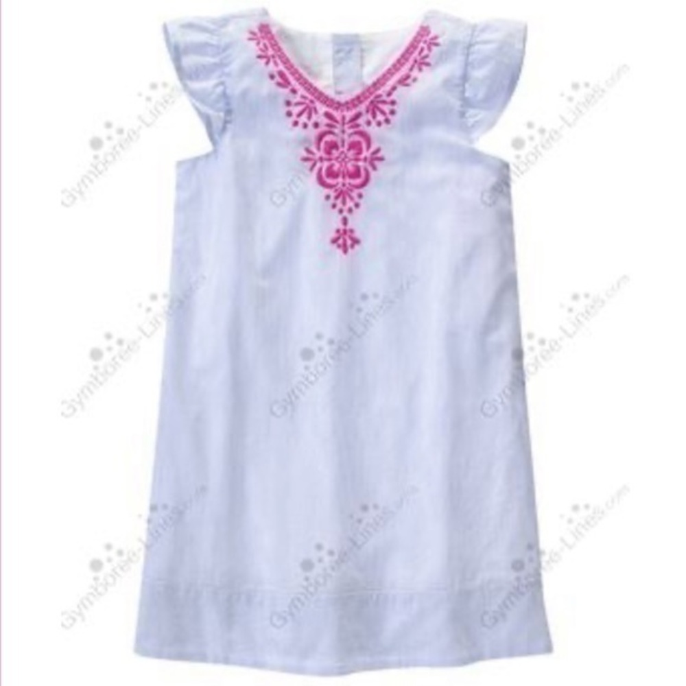 Gymboree Floral Medallion Striped Dress sz 8